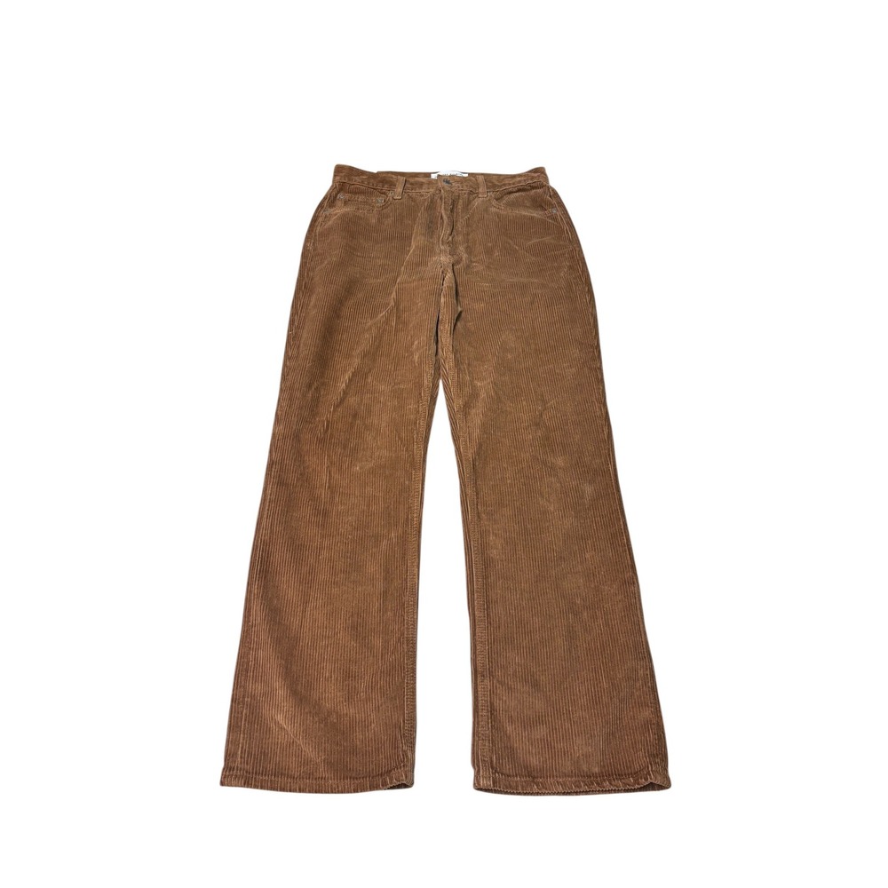 Denim Forum Arlo High Rise Straight Corduroy Womens Pants Brown W29 28L